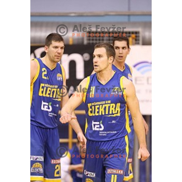 of Portoroz in action during Telemach league match Portoroz-Elektra Sostanj, played in Lucija, Slovenia on December 13, 2014