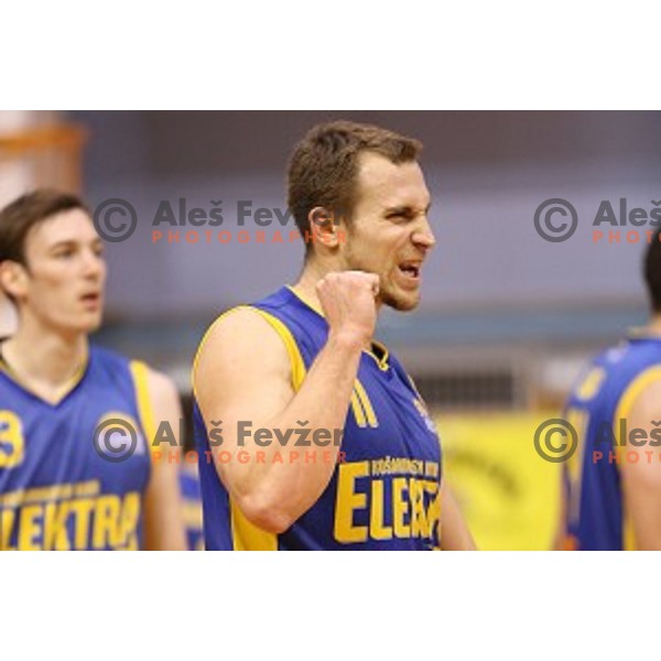 of Portoroz in action during Telemach league match Portoroz-Elektra Sostanj, played in Lucija, Slovenia on December 13, 2014