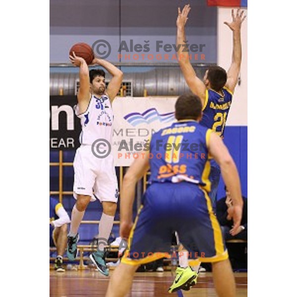 of Portoroz in action during Telemach league match Portoroz-Elektra Sostanj, played in Lucija, Slovenia on December 13, 2014