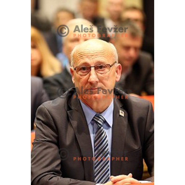 Bogdan Gabrovec, new president of Slovenian Olympic Committee after election on General Assembly of OKS in hotel Union, Ljubljana on December 16, 2014