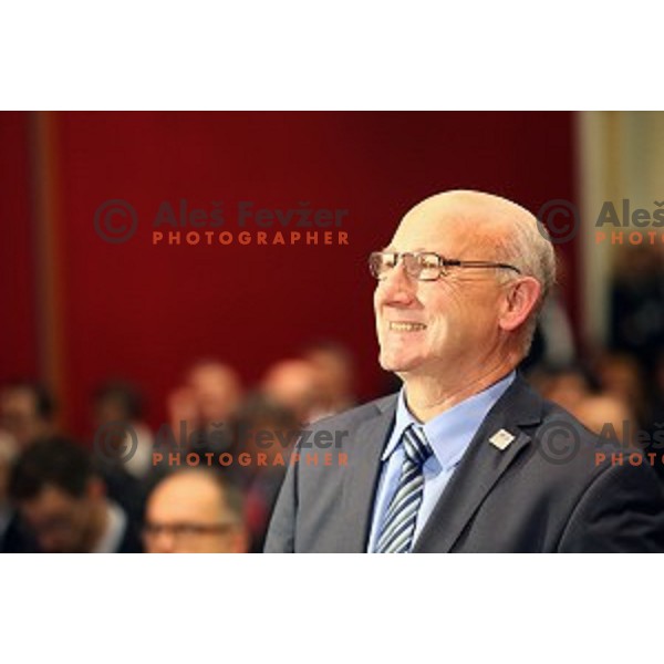 Bogdan Gabrovec, new president of Slovenian Olympic Committee after election on General Assembly of OKS in hotel Union, Ljubljana on December 16, 2014