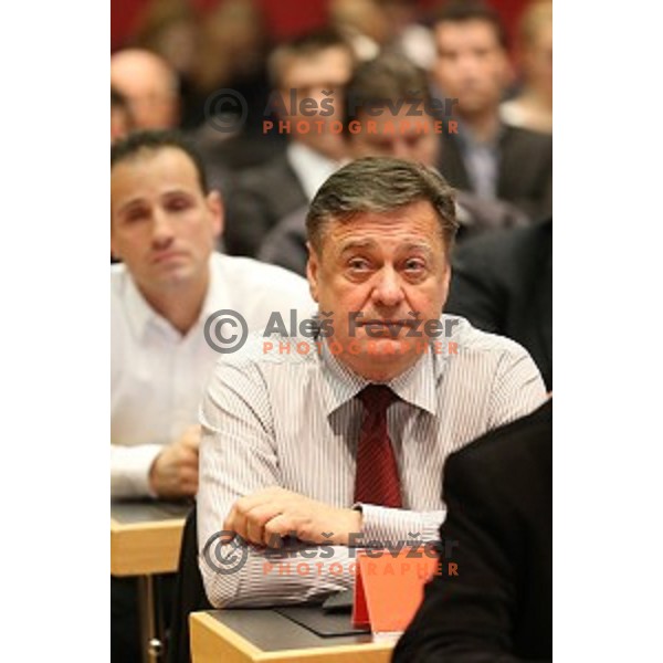 Zoran Jankovic after election on General Assembly of OKS in hotel Union, Ljubljana on December 16, 2014
