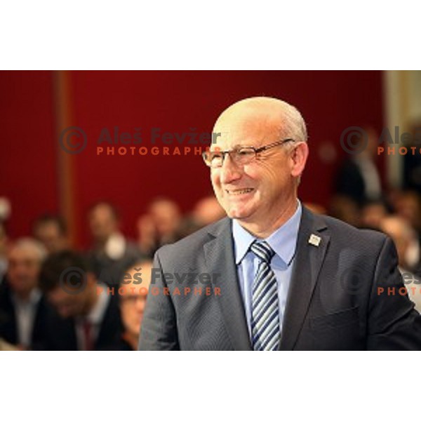 Bogdan Gabrovec, new president of Slovenian Olympic Committee after election on General Assembly of OKS in hotel Union, Ljubljana on December 16, 2014