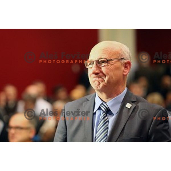 Bogdan Gabrovec, new president of Slovenian Olympic Committee after election on General Assembly of OKS in hotel Union, Ljubljana on December 16, 2014