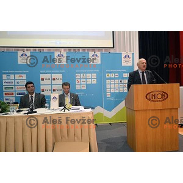 Janez Kocijancic at General Assembly of OKS in hotel Union, Ljubljana on December 16, 2014