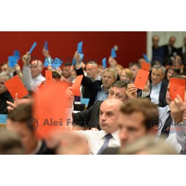 Delegates at General Assembly of OKS in hotel Union, Ljubljana on December 16, 2014