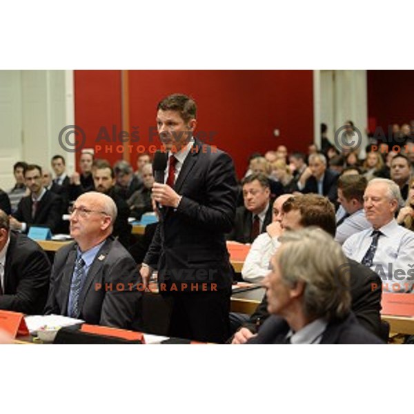 Andraz Vehovar at General Assembly of OKS in hotel Union, Ljubljana on December 16, 2014