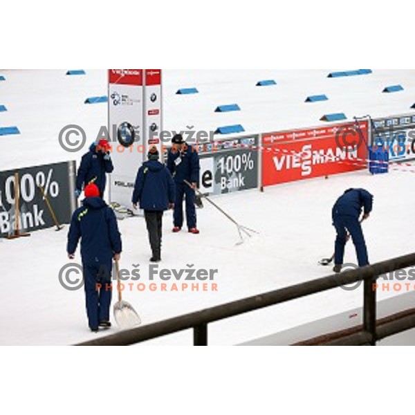official training before first event of EBU Biathlon World Cup at Pokljuka, Slovenia on December 17, 2014
