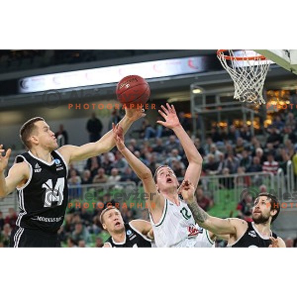 Vasilije Vucetic of Union Olimpija in action during EuroCup basketball match between Union Olimpija Ljubljana (SLO) and VEF Riga (LAT), played in Stozice, Ljubljana, Slovenia on December 17, 2014