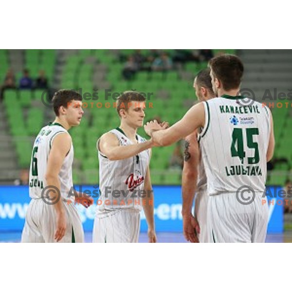 Luka Rupnik of Union Olimpija in action during EuroCup basketball match between Union Olimpija Ljubljana (SLO) and VEF Riga (LAT), played in Stozice, Ljubljana, Slovenia on December 17, 2014