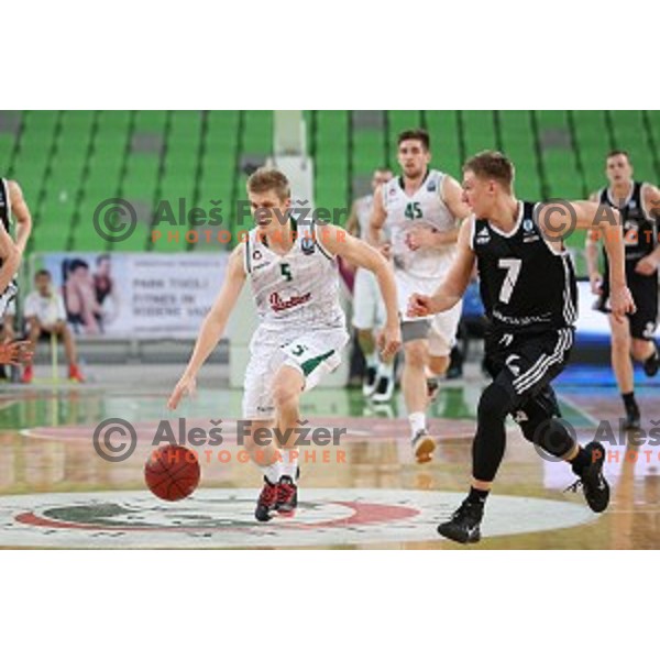 Luka Rupnik of Union Olimpija in action during EuroCup basketball match between Union Olimpija Ljubljana (SLO) and VEF Riga (LAT), played in Stozice, Ljubljana, Slovenia on December 17, 2014