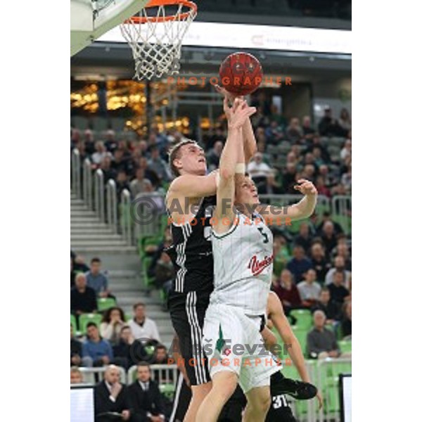 Luka Rupnik of Union Olimpija in action during EuroCup basketball match between Union Olimpija Ljubljana (SLO) and VEF Riga (LAT), played in Stozice, Ljubljana, Slovenia on December 17, 2014