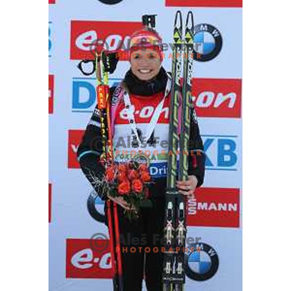 BMW IBU World Cup Biathlon women 7.5 km sprint at Pokljuka,Slovenia on December 18, 2014