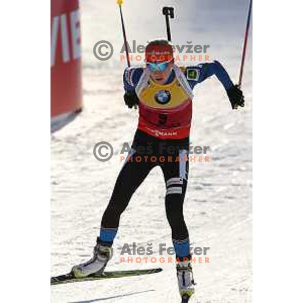 BMW IBU World Cup Biathlon women 7.5 km sprint at Pokljuka,Slovenia on December 18, 2014