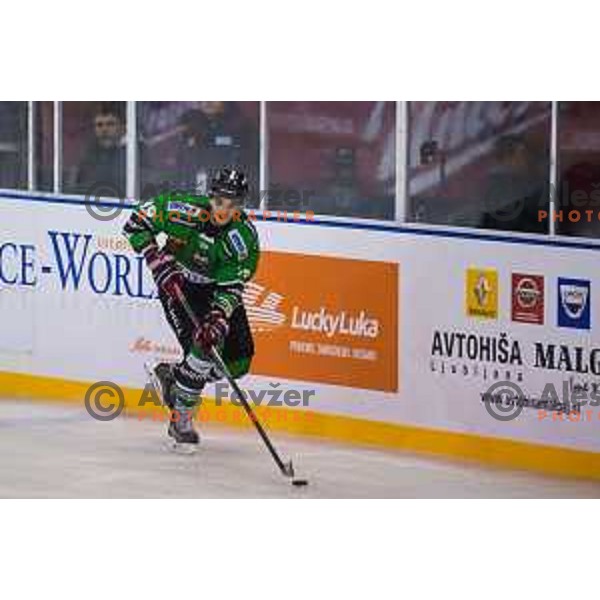 in action during ice hockey match of Ice Fest HDD Telemach Olimpija vs. SIJ Acroni Jesenice, played in Trg Republike, Ljubljana, Slovenia, on December 18, 2014