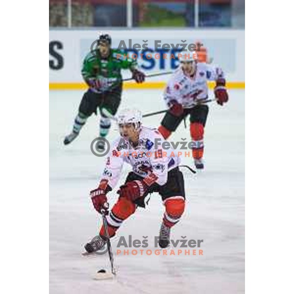 Damir Ejup of Jesenice in action during ice hockey match of Ice Fest HDD Telemach Olimpija vs. SIJ Acroni Jesenice, played in Trg Republike, Ljubljana, Slovenia, on December 18, 2014