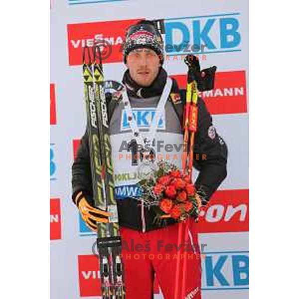Dominic Landertinger during BMW IBU World Cup Biathlon Men 10 km sprint at Pokljuka, Slovenia on December 19, 2014