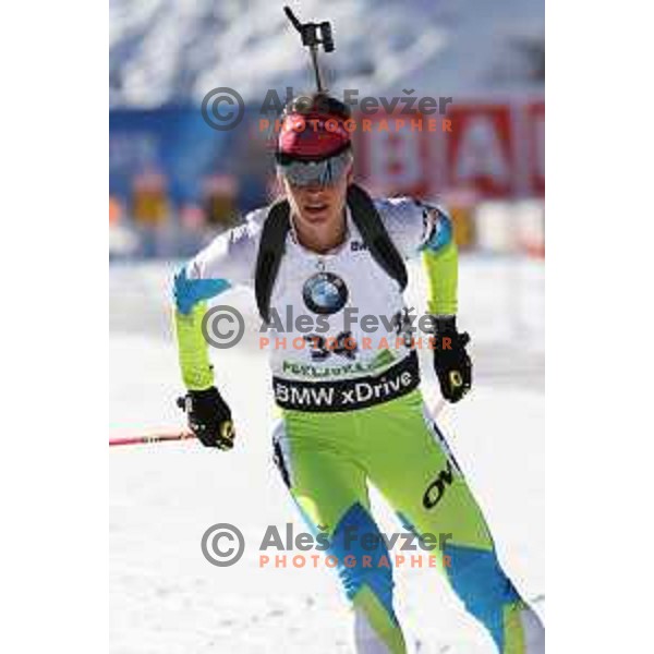 Teja Gregorin of Slovenia during BMW IBU World Cup Biathlon, Women 10km pursuit, Pokljuka, Slovenia, December 20, 2014