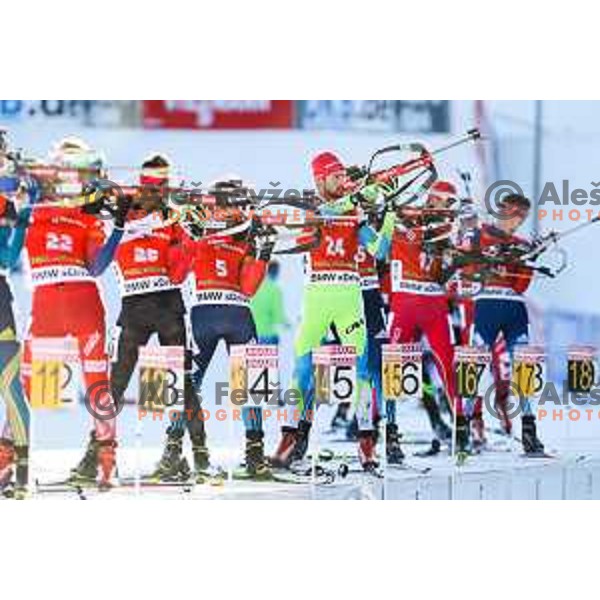 Jakov Fak (SLO) during BMW IBU World Cup Biathlon, Men 12.5km pursuit, Pokljuka, Slovenia, December 20, 2014