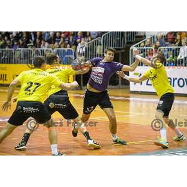 Ante Kaleb in action during RK Maribor - RK Velenje Gorenje handball match, played in Maribor in Tabor hall on 20.12.2014