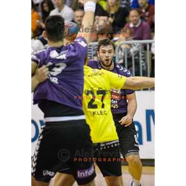 Nikola Spelic in action during RK Maribor - RK Velenje Gorenje handball match, played in Maribor in Tabor hall on 20.12.2014