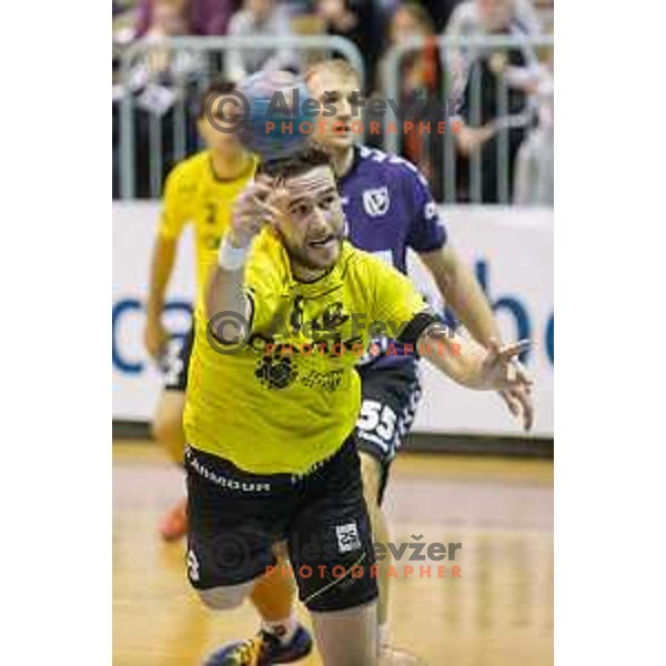 Benjamin Buric in action during RK Maribor - RK Velenje Gorenje handball match, played in Maribor in Tabor hall on 20.12.2014