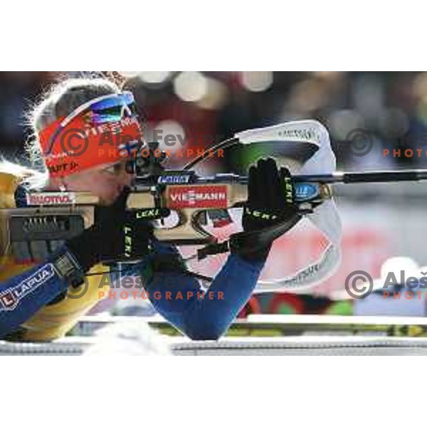 Kaisa Makarainen (FIN)during BMW IBU World Cup Biathlon, Women Mass Start 12.5km, Pokljuka, Slovenia, December 21, 2014