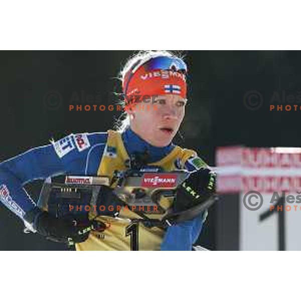 Kaisa Makarainen (FIN)during BMW IBU World Cup Biathlon, Women Mass Start 12.5km, Pokljuka, Slovenia, December 21, 2014
