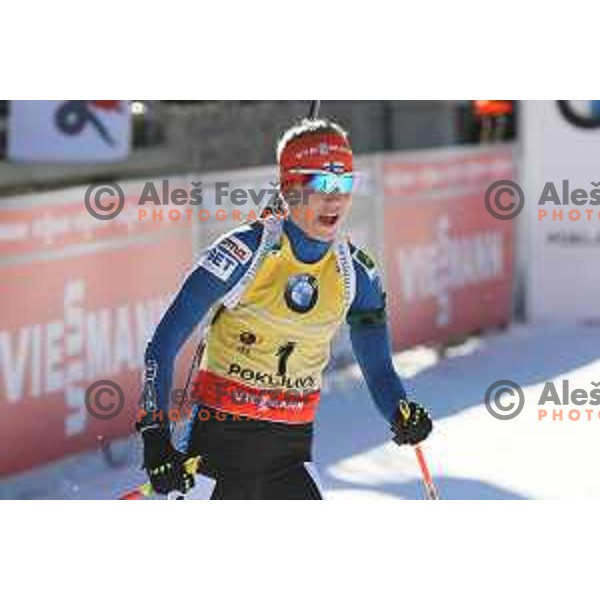 Kaisa Makarainen (FIN)during BMW IBU World Cup Biathlon, Women Mass Start 12.5km, Pokljuka, Slovenia, December 21, 2014