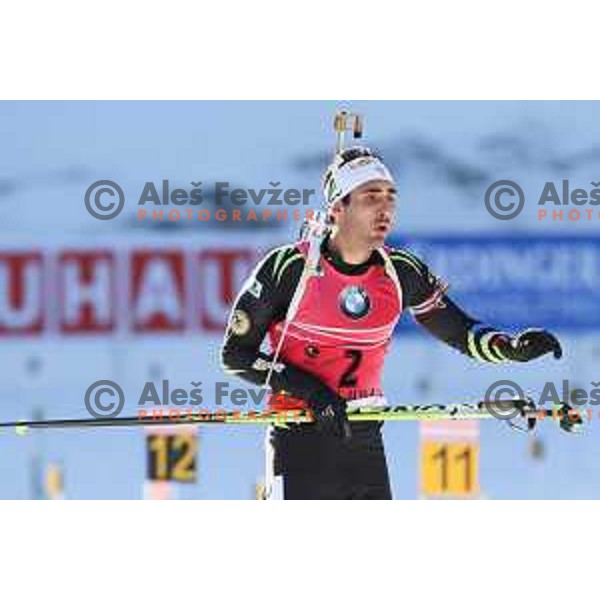 Martin Fourcade (FRA)during BMW IBU World Cup Biathlon, Men Mass Start 15km, Pokljuka, Slovenia, December 21, 2014