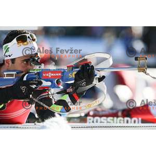 Martin Fourcade (FRA)during BMW IBU World Cup Biathlon, Men Mass Start 15km, Pokljuka, Slovenia, December 21, 2014