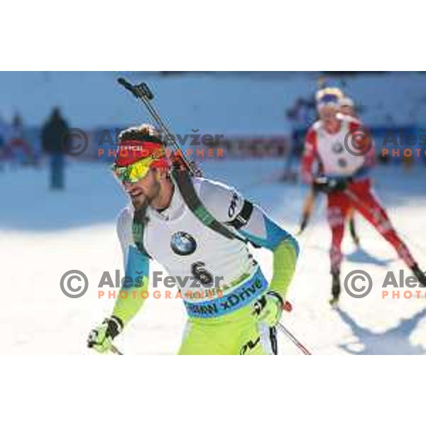 Jakov Fak (SLO)during BMW IBU World Cup Biathlon, Men Mass Start 15km, Pokljuka, Slovenia, December 21, 2014 