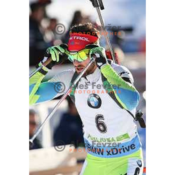 Jakov Fak (SLO)during BMW IBU World Cup Biathlon, Men Mass Start 15km, Pokljuka, Slovenia, December 21, 2014 