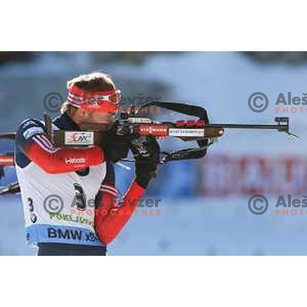 Anton Shipulin (RUS)during BMW IBU World Cup Biathlon, Men Mass Start 15km, Pokljuka, Slovenia, December 21, 2014