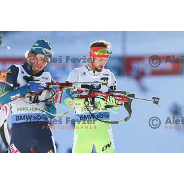 Jakov Fak (SLO)during BMW IBU World Cup Biathlon, Men Mass Start 15km, Pokljuka, Slovenia, December 21, 2014 