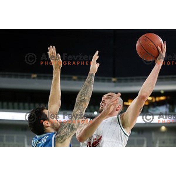 Hristo Nikolov of Union Olimpija in action during ABA league basketball match between Union Olimpija and Cibona , played in Stozice Hall, Ljubljana, Slovenia on December 23, 2014