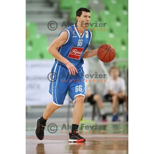 Vlado Ilievski of Cibona in action during ABA league basketball match between Union Olimpija and Cibona , played in Stozice Hall, Ljubljana, Slovenia on December 23, 2014