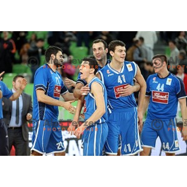 Vlado Ilievski of Cibona in action during ABA league basketball match between Union Olimpija and Cibona , played in Stozice Hall, Ljubljana, Slovenia on December 23, 2014
