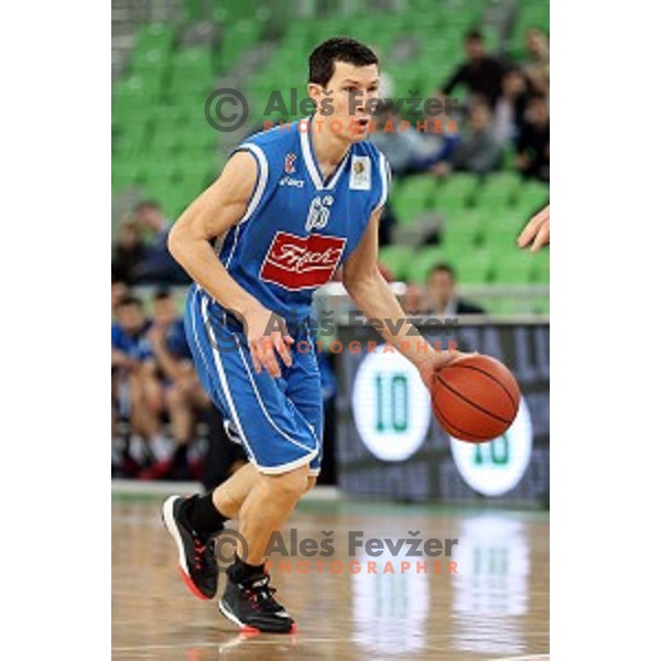 Vlado Ilievski of Cibona in action during ABA league basketball match between Union Olimpija and Cibona , played in Stozice Hall, Ljubljana, Slovenia on December 23, 2014
