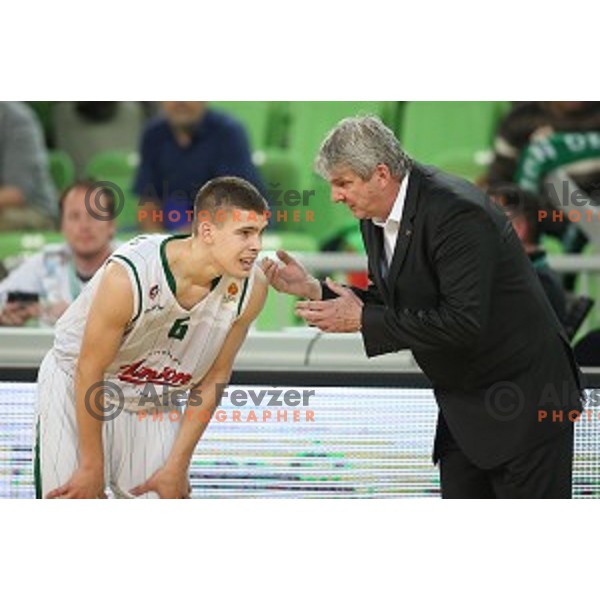 Ales Pipan of Union Olimpija in action during ABA league basketball match between Union Olimpija and Cibona , played in Stozice Hall, Ljubljana, Slovenia on December 23, 2014