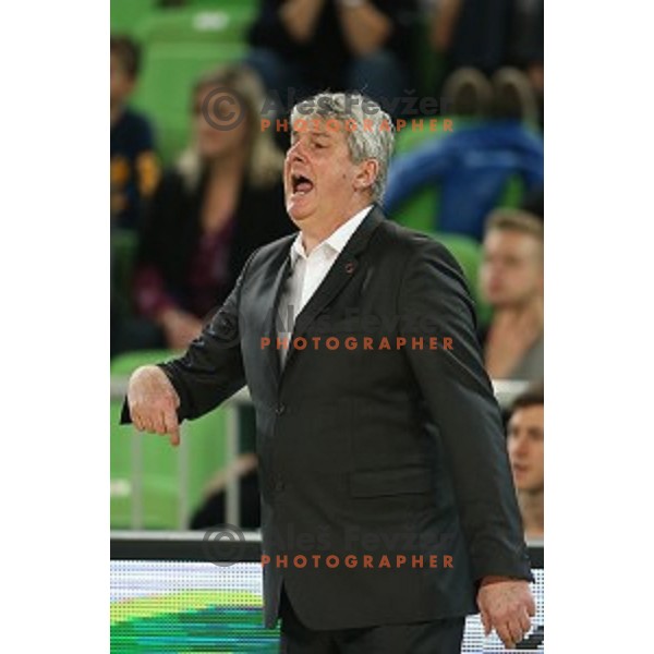 Ales Pipan of Union Olimpija in action during ABA league basketball match between Union Olimpija and Cibona , played in Stozice Hall, Ljubljana, Slovenia on December 23, 2014
