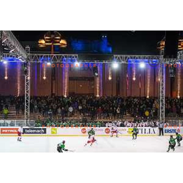 Action during ice hockey match of Ice Fest-32th round of EBEL League in Season 2014/15 between HDD Telemach Olimpija and HC Bolzano, played in Trg republike, Ljubljana, Slovenia, on December 28, 2014
