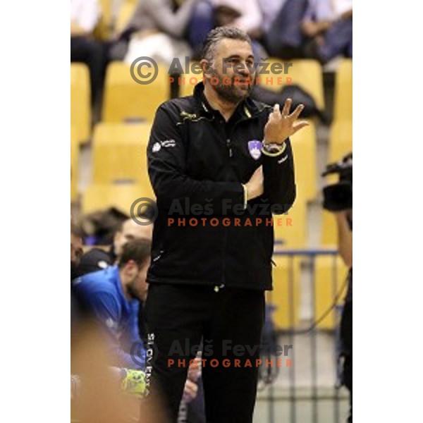 Boris Denic of Slovenia in action during friendly handball match Slovenia-Algeria , played in Zlatorog Hall, Celje, Slovenia on December 28,2014