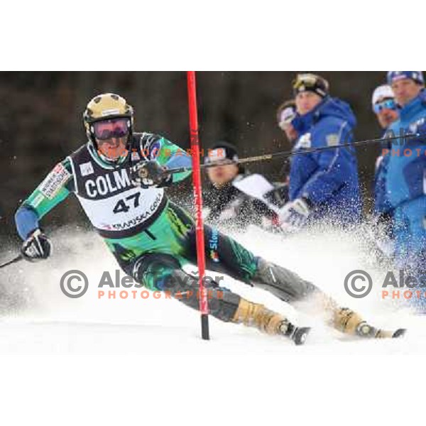 Drago Grubelnik skiing at World Cup Slalom, Vitranc Cup,Kranjska gora on December 26, 2005 