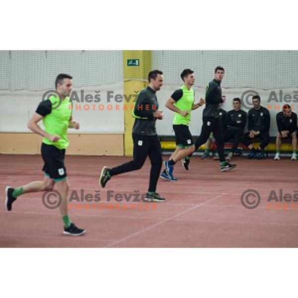 Hrvoje Spahija, Nemanja Mitrovic during first practice of football club Olimpija, ZAK, Ljubljana, Slovenia, 08.01.2015