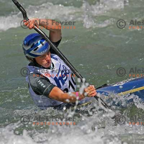 Fiona Pennie (GBR)during qualification run at ICF slalom World Cup race in Tacen, Slovenia on July 7th 2007. Photo by Ales Fevzer 