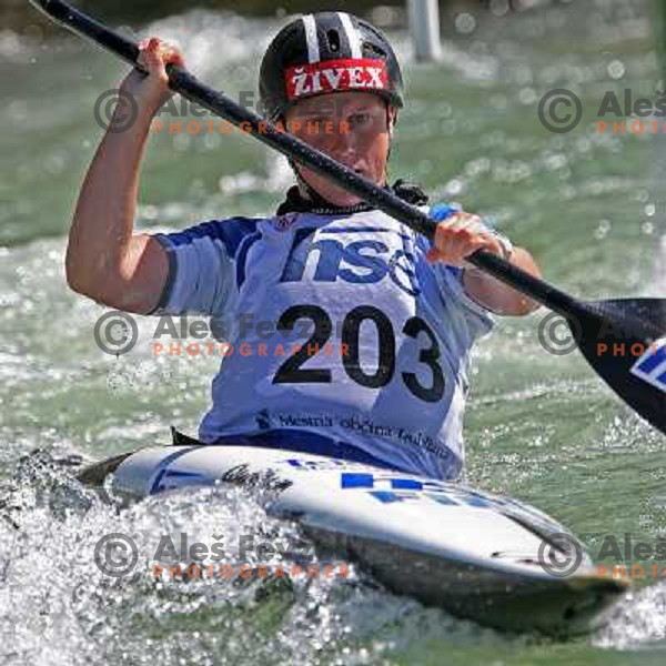 Nina Mozetic (SLO) during qualification run at ICF slalom World Cup race in Tacen, Slovenia on July 7th 2007. Photo by Ales Fevzer 