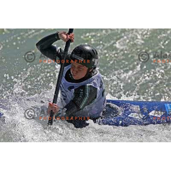 Laura Blakeman (GBR) during qualification run at ICF slalom World Cup race in Tacen, Slovenia on July 7th 2007. Photo by Ales Fevzer 
