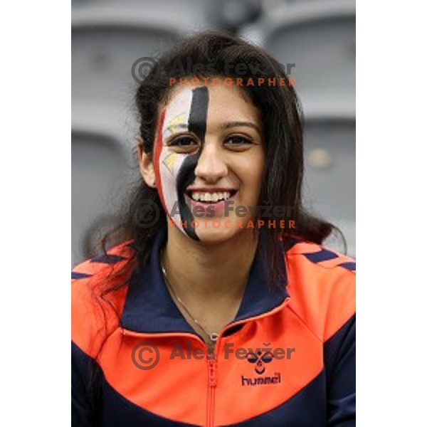 Fans of Egypt during Preliminary Group A match Slovenia-Chile at Qatar 2015 World Handball championships in Al Saad Sport Arena, Doha on January 16, 2015