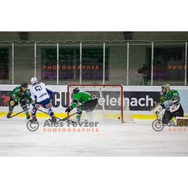 Action during ice hockey match of 39th round of EBEL League in Season 2014/15 between HDD Telemach Olimpija and EC VSV, played in Tivoli Hall, Ljubljana, Slovenia, on January 16, 2015